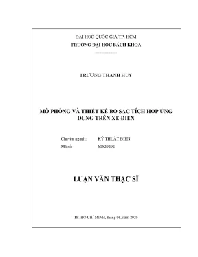 Thiết Kế Bộ Sạc Tích Hợp Cho Xe Điện: Nghiên Cứu và Ứng Dụng