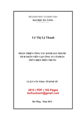 Luận văn: Đánh giá thành tích nhân viên công ty thủy điện