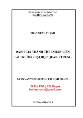 Luận văn thạc sĩ: Đánh giá thành tích nhân viên (Case study)