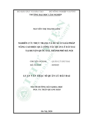 Nâng Cao Hiệu Quả Quản Lý Đất Đai Tại Huyện Quốc Oai, Hà Nội