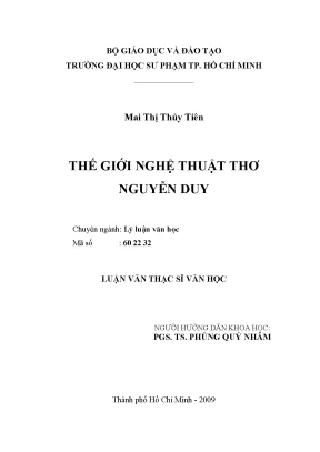Khám Phá Thế Giới Nghệ Thuật Thơ Nguyễn Duy
