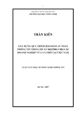 Quy trình bảo đảm an toàn thông tin ISO 27001 cho doanh