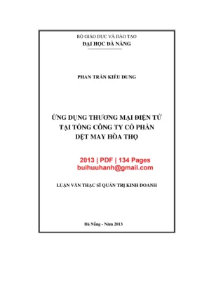 Luận văn ứng dụng thương mại điện tử tại Dệt may Hòa Thọ