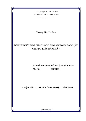 Giải pháp nâng cao an toàn bảo mật dữ liệu đám mây