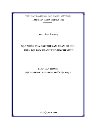 Nạn Nhân Tội Xâm Phạm Sở Hữu Tại Thành Phố Hồ Chí Minh: