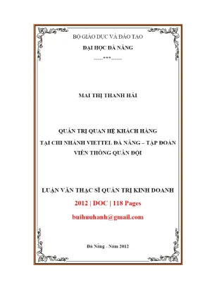 Luận văn Quản trị quan hệ khách hàng tại Viettel Đà Nẵng
