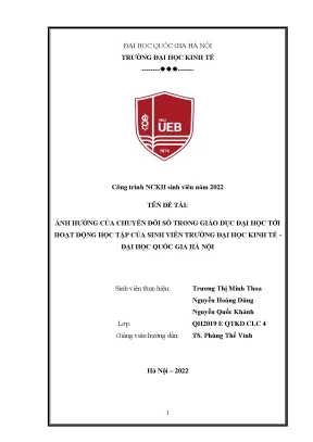 Chuyển Đổi Số Trong Giáo Dục Đại Học: Tác Động Đến Hoạt