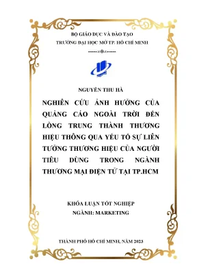 Nghiên Cứu Ảnh Hưởng Quảng Cáo Ngoài Trời Đến Lòng Trung