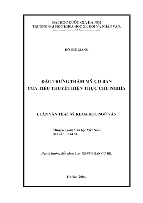 Đặc Trưng Thẩm Mỹ Cơ Bản Của Tiểu Thuyết Hiện Thực Chủ Nghĩa