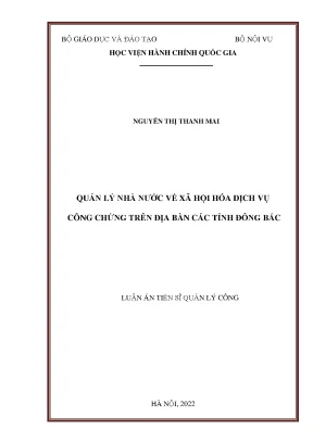Quản Lý Nhà Nước Về Xã Hội Hóa Dịch Vụ Công Chứng Tại