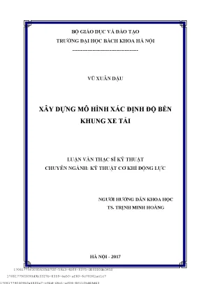 Mô Hình Xác Định Độ Bền Khung Xe Tải Tại Trường Đại Học
