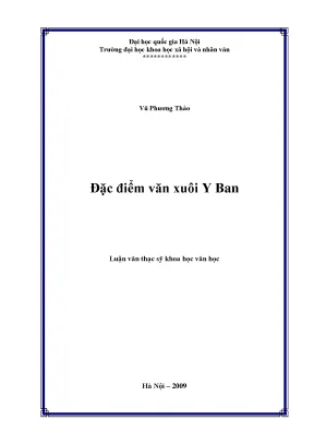 Nghiên cứu đặc điểm văn xuôi của Y Ban trong văn học