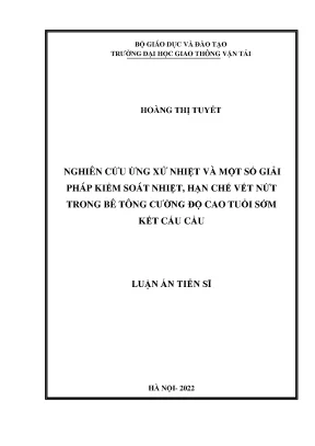 Nghiên Cứu Ứng Xử Nhiệt và Giải Pháp Kiểm Soát Nứt Trong
