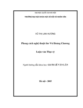 Phong Cách Nghệ Thuật Trong Thơ Vũ Hoàng Chương