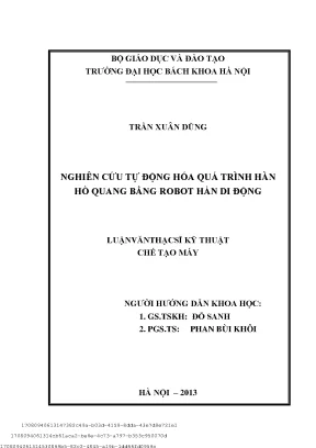 Nghiên cứu tự động hóa quá trình hàn bằng robot di động