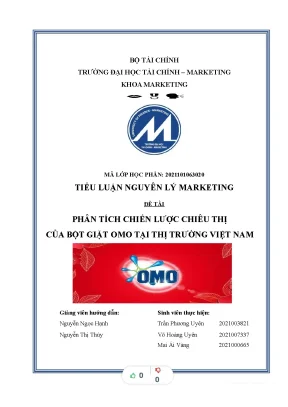 Phân Tích Chiến Lược Chiêu Thị Của Bột Giặt OMO Tại Việt Nam