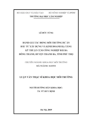 Đánh Giá Tác Động Môi Trường Dự Án Đầu Tư Hạ Tầng Kỹ