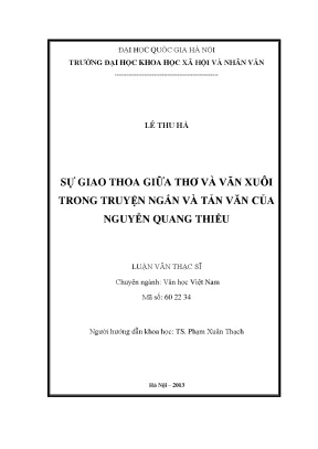 Khám Phá Sự Giao Thoa Giữa Thơ Và Văn Xuôi Trong Tác