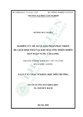Giải Pháp Phát Triển Du Lịch Sinh Thái Tại Khu Bảo Tồn