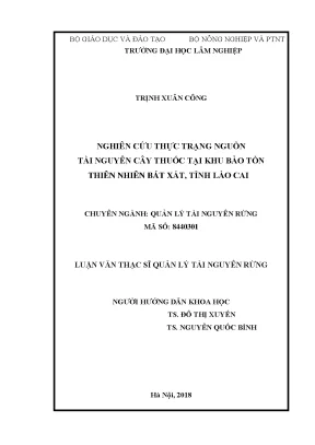 Nghiên Cứu Tài Nguyên Cây Thuốc Tại Khu Bảo Tồn Thiên