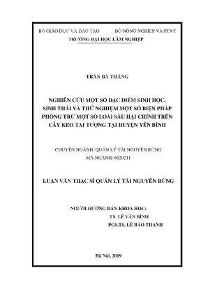 Nghiên Cứu Đặc Điểm Sinh Học và Biện Pháp Phòng Trừ Sâu
