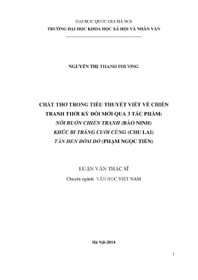 Chất Thơ Trong Tiểu Thuyết Về Chiến Tranh Thời Kỳ Đổi Mới