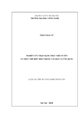 Nghiên Cứu Nhận Dạng Thực Thể Trong Văn Bản: Ứng Dụng