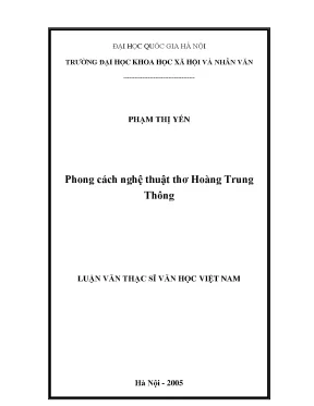 Khám Phá Phong Cách Nghệ Thuật Thơ Hoàng Trung Thông