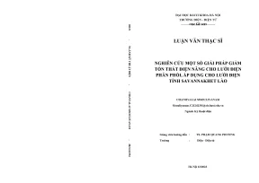 Giải Pháp Giảm Tổn Thất Điện Năng Cho Lưới Điện Phân
