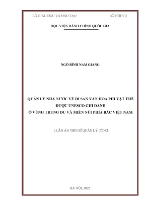 Quản Lý Di Sản Văn Hóa Phi Vật Thể UNESCO Tại Trung Du