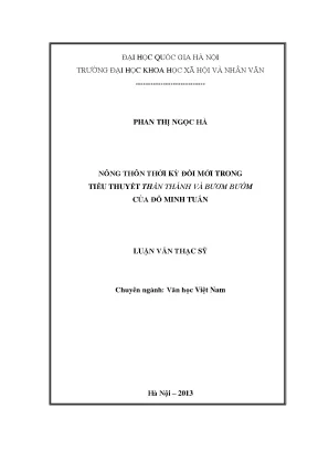 Nông Thôn Thời Kỳ Đổi Mới Trong Tiểu Thuyết Thần Thánh