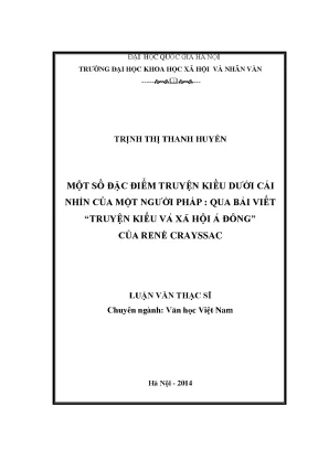 Đặc Điểm Truyện Kiều Qua Góc Nhìn Của René Crayssac
