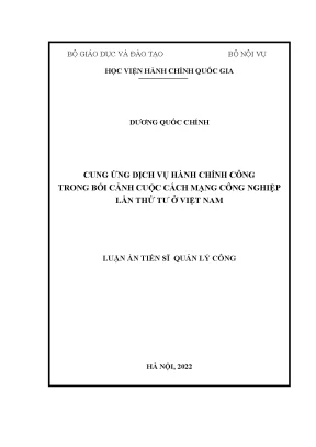 Cung Cấp Dịch Vụ Hành Chính Công Trong Cuộc Cách Mạng