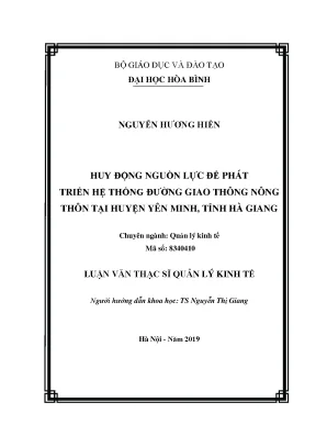 Phát Triển Hệ Thống Đường Giao Thông Nông Thôn Tại Huyện 