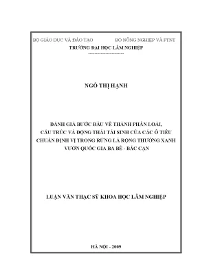Đánh Giá Thành Phần Loài và Động Thái Tái Sinh Rừng Lá
