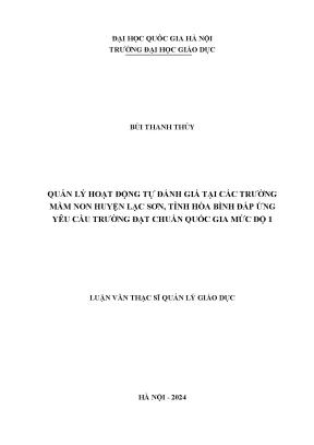Quản Lý Hoạt Động Tự Đánh Giá Tại Trường Mầm Non Huyện