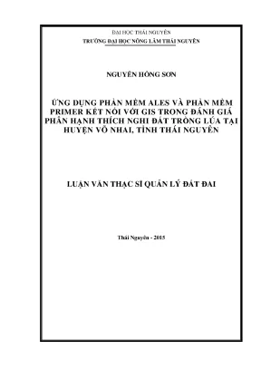 Đánh Giá Thích Nghi Đất Trồng Lúa Tại Huyện Võ Nhai Sử