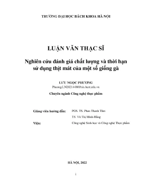 Đánh Giá Chất Lượng Thịt Gà Mát Tại Việt Nam: Nghiên Cứu