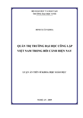 Quản Trị Trường Đại Học Công Lập Việt Nam: Thực Trạng và