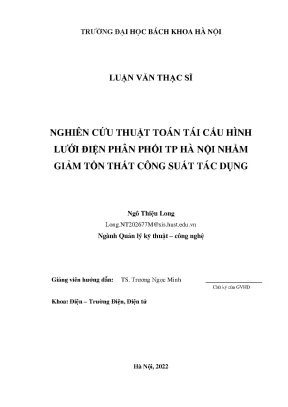 Nghiên Cứu Thuật Toán Tái Cấu Hình Lưới Điện Phân Phối 