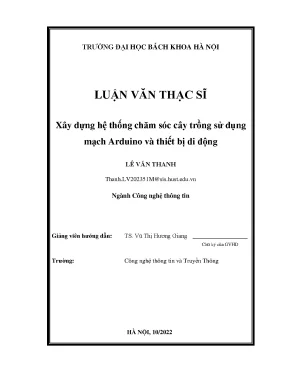 Hệ Thống Chăm Sóc Cây Trồng Thông Minh Sử Dụng Arduino