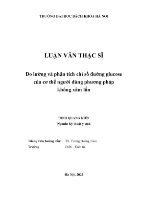 Nghiên cứu phương pháp không xâm lấn để đo chỉ số đường