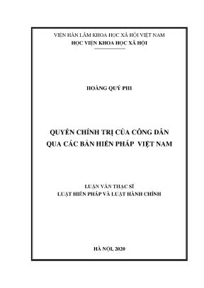 Quyền Chính Trị của Công Dân trong Các Bản Hiến Pháp