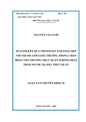 So sánh hiệu quả nội soi dải ánh sáng hẹp và ánh sáng