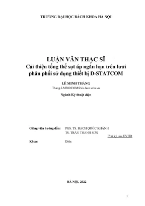 Cải Thiện Sụt Áp Ngắn Hạn Trên Lưới Phân Phối Bằng Thiết
