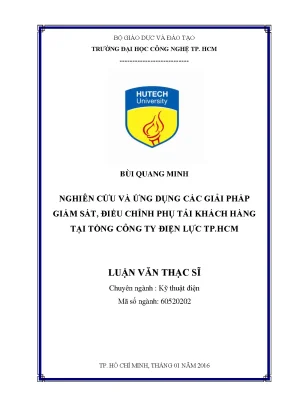 Nghiên Cứu Giải Pháp Giám Sát Phụ Tải Khách Hàng Tại
