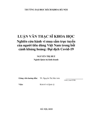 Nghiên cứu hành vi mua sắm trực tuyến của người tiêu