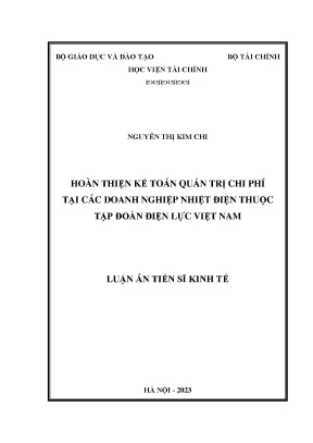 Hoàn thiện kế toán quản trị chi phí tại doanh nghiệp