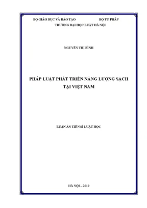 Phát Triển Năng Lượng Sạch Tại Việt Nam: Luận Án Tiến Sĩ