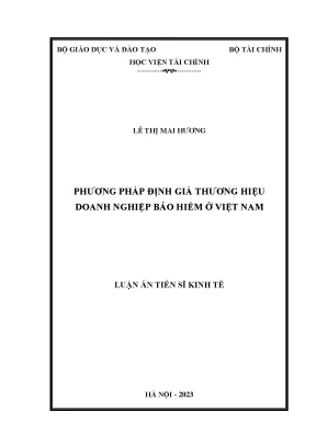 Phương Pháp Định Giá Thương Hiệu Doanh Nghiệp Bảo Hiểm